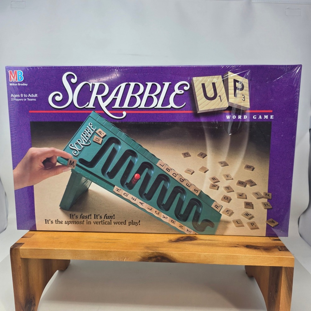 Milton Bradley Scrabble Up Game Unisex Vertical Word Play Purple Sealed 1996
